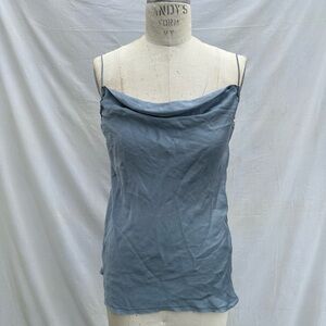 Lanvin Slate Blue Draped Blouse